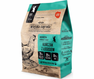 Wiejska Zagroda kuře s lososem suché krmivo pro kočky 400g