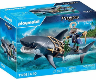 Playmobil Piráti 71793 Obří žralok s figurkami pirátů