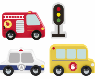 Fisher Price Sada dřevěných autíček