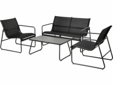 ProGarden 4DÍLNÁ SADA ČERNÉHO ZAHRADNÍHO NÁBYTKU