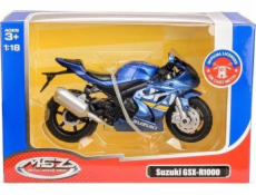 Daffi Motocykl MSZ 1:18 Suzuki GSX-R1000 modrý