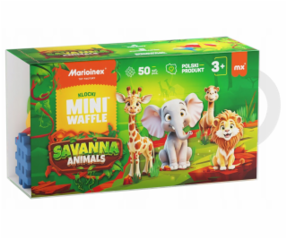 Marioinex Mini vaflové kostky - Zvířátka Savanna 50 kusů