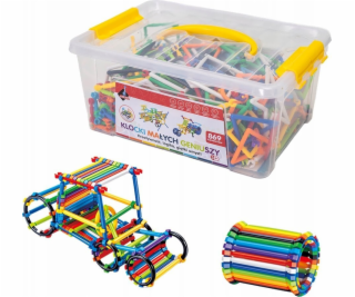 ASKATO Stavební kostky Little Geniuses - Tyčinky 869 dílků