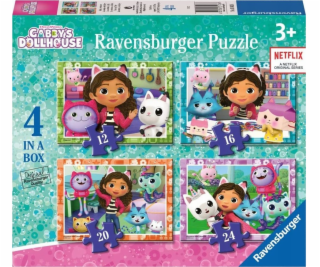 Ravensburger Polska Gabiin kočičí domek 4 v 1 puzzle 12/1...