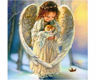 Norimpex Diamantová mozaika - Anděl s kotětem