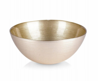 Miska, 21 cm, zlatá, sklo