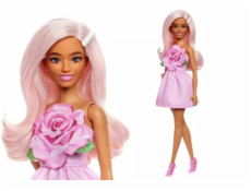 Mattel Panenka Barbie Fashionistas Blondýnka v růžových šatech