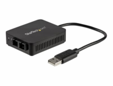 StarTech.com USB to Fiber Optic Converter, 100Mbps, USB 2.0 to Fiber Network Adapter, 100BASE-FX SC Female Duplex Multimode Fiber/MMF Compatible, 2Km, Compact USB to Fiber LAN Adapter - USB to LAN Ada