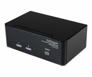 StarTech.com DVI KVM Switch with Audio & USB 2.0 Hub - 2-...