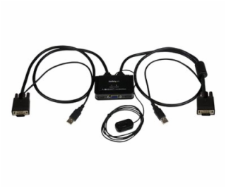 StarTech.com 2 Port USB VGA Cable KVM Switch - USB Powere...