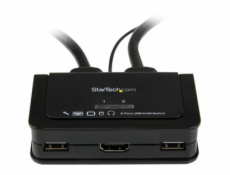 StarTech.com 2 Port USB HDMI Cable KVM Switch with Audio and Remote Switch - USB Powered KVM with HDMI - Dual Port HDMI KVM Switch (SV211HDUA) - Přepínač KVM / audio - 2 x KVM / zvuk - 1 místní uživat