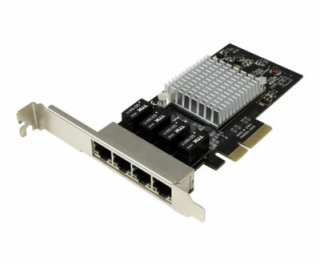 StarTech.com 4 Port PCIe Network Card - RJ45 Port - Intel...