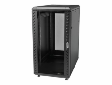 StarTech.com 18U 19  Server Rack Cabinet, 4 Post Adjustable Depth (6-32 )Locking Knock Down Network/Computer Equipment Enclosure, Mobile with Glass Door & Casters, HP ProLiant ThinkServer - Data Rack 