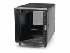 StarTech.com 15U 19  Server Rack Cabinet, 4 Post Adjustable Depth (6-32 ) Locking Knock Down Network/Computer Equipment Enclosure, Mobile with Glass Door & Casters, HP ProLiant ThinkServer - 15U Knock