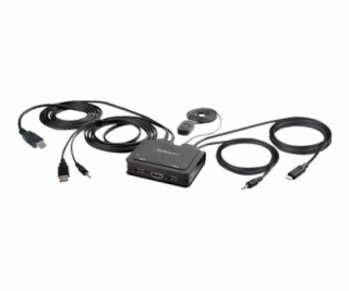 StarTech.com 2-Port Hybrid USB-C HDMI Cable KVM Switch, 4...
