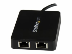 StarTech.com USB-C to Dual Gigabit Ethernet Adapter with USB 3.0 (Type-A) Port - USB Type-C Gigabit Network Adapter (US1GC301AU2R) - Síťový adaptér - USB-C - Gigabit Ethernet x 2 + USB 3.0 - pro P/N: 