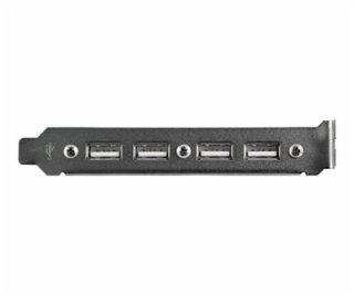 StarTech.com 4 Port USB A Female Slot Plate Adapter - USB...