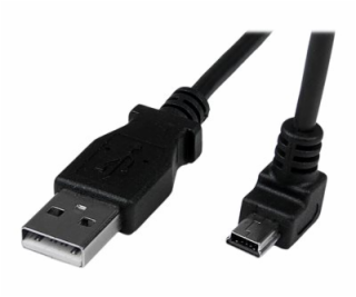 StarTech.com Down Angle Mini USB Cable - 2m - Black - USB...