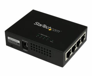StarTech.com 4 Port Gigabit Midspan - PoE+ Injector - 802...