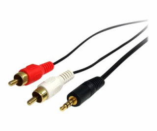 StarTech.com 3 ft Stereo Audio Cable - 3.5mm Male to 2x R...