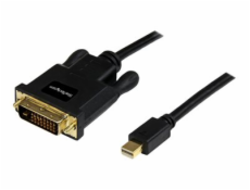 StarTech.com 6ft Mini DisplayPort to DVI Cable - M/M - mDP Cable for Your DVI Monitor / TV - Windows & Mac Compatible (MDP2DVIMM6B) - Kabel DisplayPort - Mini DisplayPort (M) do DVI-D (M) - 1.82 m - č