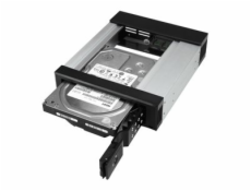 StarTech.com 5.25  to 3.5  Trayless Hard Drive Hot Swap Bay - Removable Hard Drive Bay for 3.5  SATA/SAS Drives - Aluminum (HSB1SATSASBA) - Bay adaptér pro datový sklad - 5,25  na 3,5  - pro P/N: 25SA