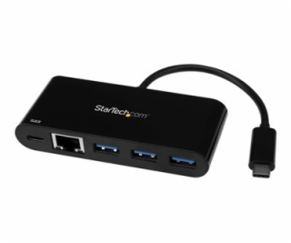 StarTech.com 3 Port USB-C Hub with Gigabit Ethernet & 60W...