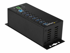 StarTech.com 7 Port USB Hub with Power Adapter, Surge Protection, Metal Industrial USB 3.0 Data Transfer Hub, Din Rail, Wall or Desk Mountable, High Speed USB 3.1/USB 3.2 Gen 1 5Gbps Hub - Windows/mac