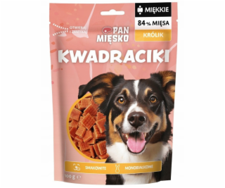 PAN MIĘSKO Squares Rabbit - pamlsek pro psa - 100g