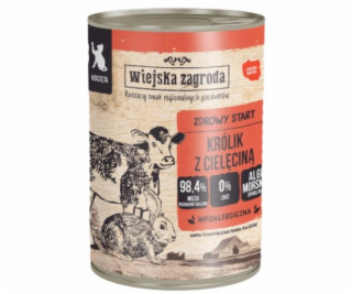 Wiejska Zagroda Králík s telecím masem Mokré krmivo pro k...
