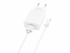 Rychlonabíječka Foneng 1x USB EU28 12W QC 3.0+ kabel USB typu C
