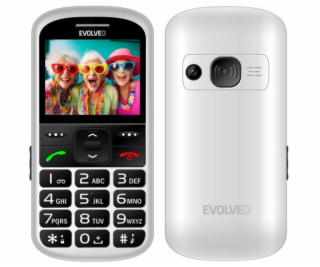 EVOLVEO EasyPhone XS, mobilní telefon pro seniory, bílá