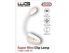 WG - Led lampička WG Noční čtenář, s klipem, bílá
