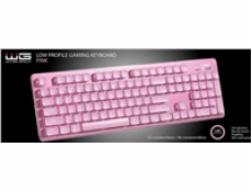 WG - Herní klávesnice WG, podsvícena, drátová, růžová