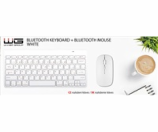 WG - Bluetooth klávesnice s myší, bílá