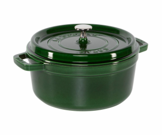 Staub La Cocotte 24cm rund Basilikum-Grün, Gusseisen
