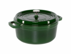 Staub La Cocotte 24cm rund Basilikum-Grün, Gusseisen