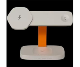 CANYON Bezdrátová nabíječka HEXAGON WCS-310 3in1 Grey/Orange