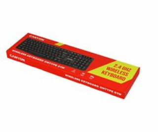 CANYON keyboard KB-W01 EN/CS Wireless Black