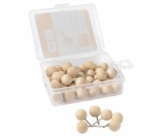 Nobo Dřevěné připínáčky, 40 ks