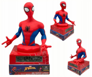 Kids Euroswan *****Spiderman 3D noční světlo s budíkem 86512