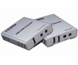 PremiumCord HDMI KVM extender s 2xUSB na 60m s audiem pře...