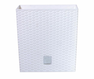 Květináč Prosperplast Rato Low bílý, 17 x 17 x 17 cm