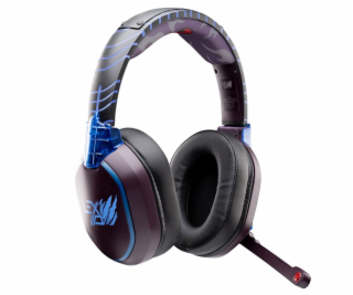 LEXIP MADARA BEZDRÁTOVÁ SLUCHÁTKA S MIKROFONEM, ČERNÁ/MODRÁ