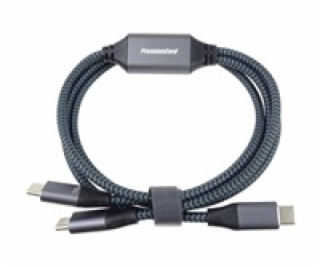 PREMIUMCORD Nabíjecí kabel USB-C, 2xUSB-C na USB-C, 100W,...
