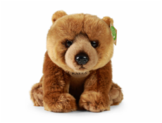 Rappa Plyšový medvěd grizzly sedící 30 cm ECO-FRIENDLY