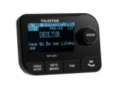Telestar TOP CAR 1 DAB+ adaptér do auta, Bluetooth, FM transmitter, microSD, černá