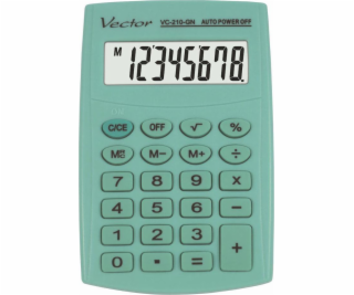 Vector Kapesní kalkulačka KAV VC-210 GN, 8místná, 64x98,5...