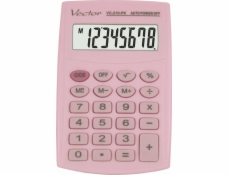 Vector Kapesní kalkulačka KAV VC-210 PK, 8-místná, 64 x 98,5 mm, světle růžová