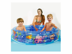 SUN CLUB Dětský bazén Mořský svět s třemi nafukovacími kruhy 120 cm